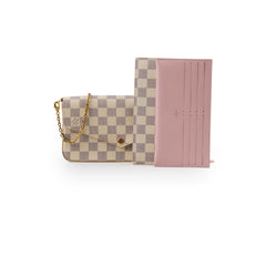 Louis Vuitton Felicie Crossbody clutch Damier Azur