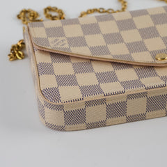 Louis Vuitton Felicie Crossbody clutch Damier Azur