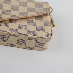 Louis Vuitton Felicie Crossbody clutch Damier Azur