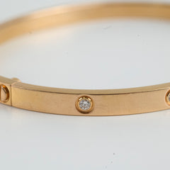 Cartier Small Model Love Bracelet 10 Diamonds Size 16