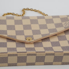 Louis Vuitton Felicie Crossbody clutch Damier Azur