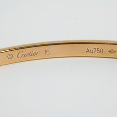 Cartier Small Model Love Bracelet 10 Diamonds Size 16