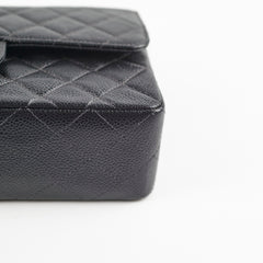 Chanel Vintage Small Caviar Classic Flap Black 24k Gold Plating 7 Series