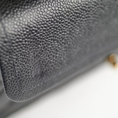 Chanel Vintage Small Caviar Classic Flap Black 24k Gold Plating 7 Series