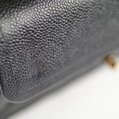 Chanel Vintage Small Caviar Classic Flap Black 24k Gold Plating 7 Series