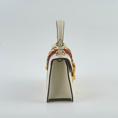 Gucci Sylvie Top Handle White/Gold Print