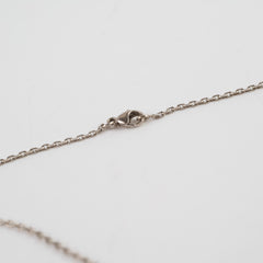 Hermes Pop H Necklace Silver Beige Enamel