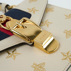 Gucci Sylvie Top Handle White/Gold Print