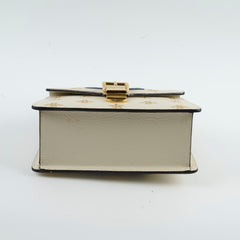 Gucci Sylvie Top Handle White/Gold Print