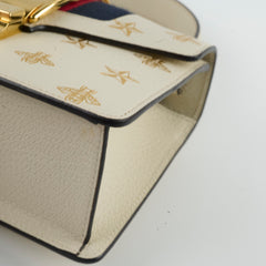 Gucci Sylvie Top Handle White/Gold Print