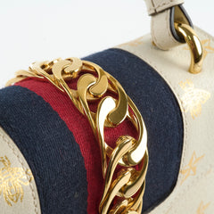 Gucci Sylvie Top Handle White/Gold Print