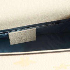 Gucci Sylvie Top Handle White/Gold Print