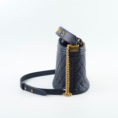 Chanel Boy Bucket Bag Navy 20B