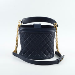 Chanel Boy Bucket Bag Navy 20B