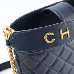 Chanel Boy Bucket Bag Navy 20B
