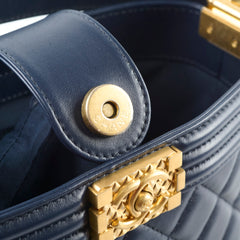 Chanel Boy Bucket Bag Navy 20B