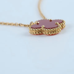 Van Cleef & Arpels Vintage Alhambra Carnelian Necklace