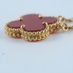 Van Cleef & Arpels Vintage Alhambra Carnelian Necklace