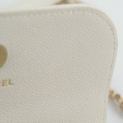 Chanel Mini Business Affinity Caviar Ivory White (microchip)