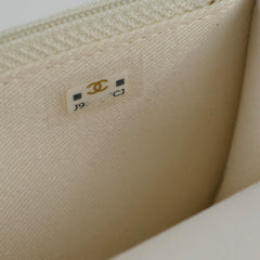 Chanel Mini Business Affinity Caviar Ivory White (microchip)