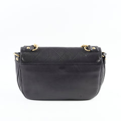 Chanel Stitched Paris in Rome Messenger Bag Black