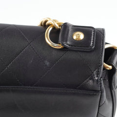 Chanel Stitched Paris in Rome Messenger Bag Black