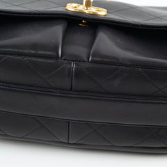 Chanel Stitched Paris in Rome Messenger Bag Black