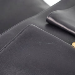 Chanel Stitched Paris in Rome Messenger Bag Black