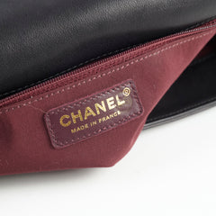 Chanel Stitched Paris in Rome Messenger Bag Black