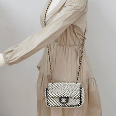 Chanel Pearl Mini Rectangular Bag Black 27 Series