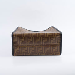 Fendi Small Peekaboo Coated Canvas Zucca Defender Cover Black/Brown