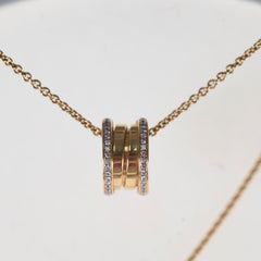 Bvlgari B.zero.1 necklace Diamonds Rose Pink Gold