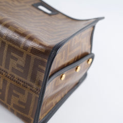 Fendi Small Peekaboo Coated Canvas Zucca Defender Cover Black/Brown