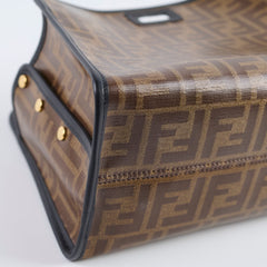 Fendi Small Peekaboo Coated Canvas Zucca Defender Cover Black/Brown