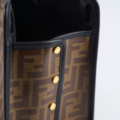 Fendi Small Peekaboo Coated Canvas Zucca Defender Cover Black/Brown