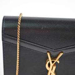 Saint Laurent Cassandra Wallet on Chain WOC Black