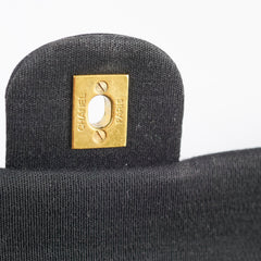 Chanel 24K M/L Classic Flap Vintage Jersey Black