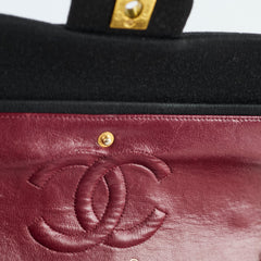 Chanel 24K M/L Classic Flap Vintage Jersey Black