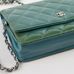 Chanel Wallet on Chain WOC Blue/Green/Turquoise