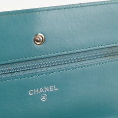 Chanel Wallet on Chain WOC Blue/Green/Turquoise