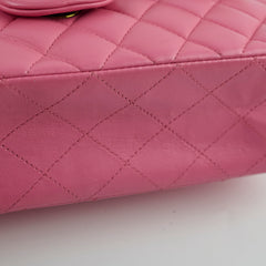 Chanel Small Double Classic Flap Pink/Yellow