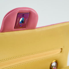 Chanel Small Double Classic Flap Pink/Yellow