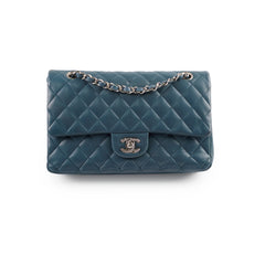 Chanel Medium/Large Double Classic Flap Blue