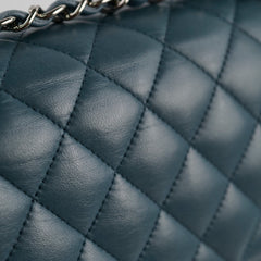 Chanel Medium/Large Double Classic Flap Blue