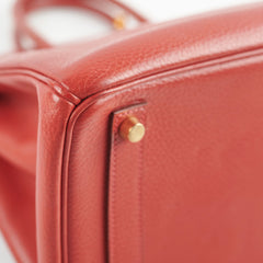 Hermes Hac Birkin 32 Rouge H Stamp 2004