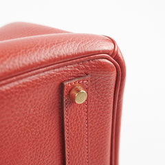 Hermes Hac Birkin 32 Rouge H Stamp 2004