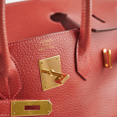 Hermes Hac Birkin 32 Rouge H Stamp 2004