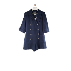 Chanel Double Breasted Playsuit Navy Size 36