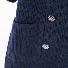 Chanel Double Breasted Playsuit Navy Size 36