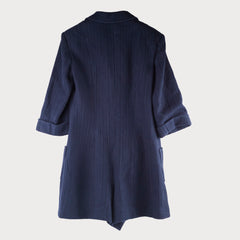 Chanel Double Breasted Playsuit Navy Size 36